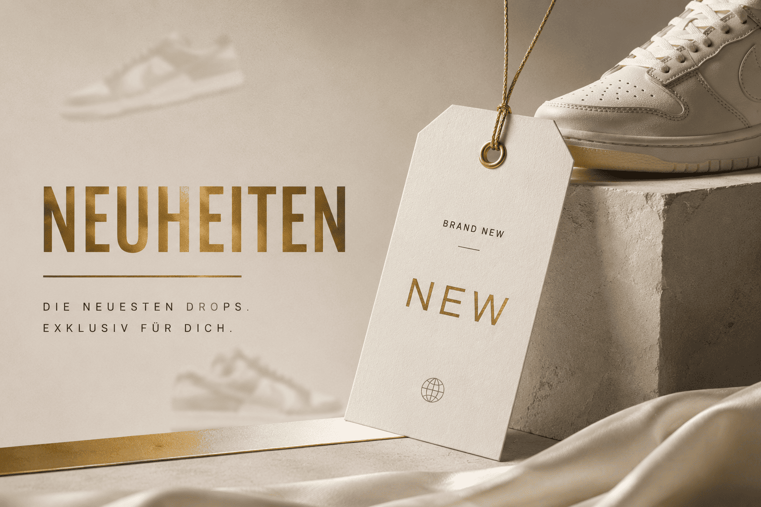 Neuheiten Sneaker Kategoriebild mit aktuellen Sneaker-Releases, neuen Colorways und limitierten Streetwear-Modellen