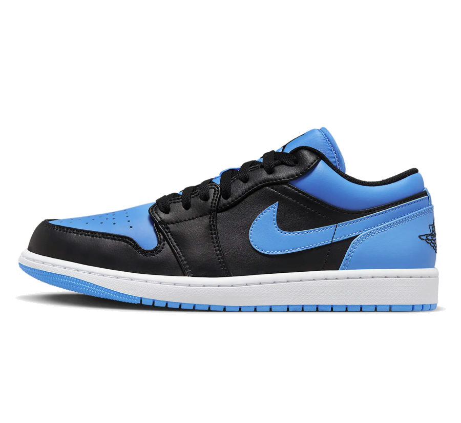 Air Jordan 1 Low University Blue Black Neu Authentifiziert Unisex CARPET KICKS