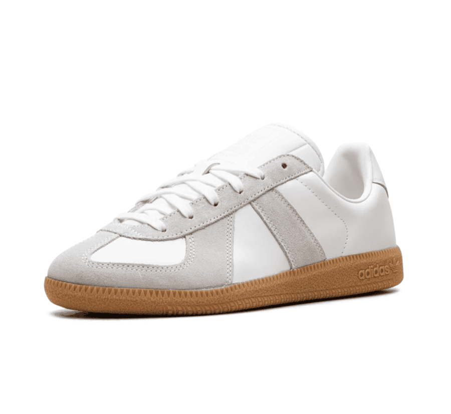 Adidas BW Army Cloud White Chalk White einzelner Schuh seitlich mit Gum-Sohle