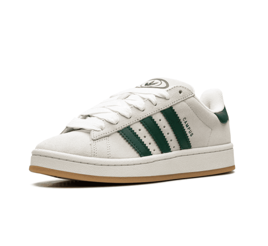 Adidas Campus 00's Crystal White Collegiate Green (W) - grau grüner Sneaker