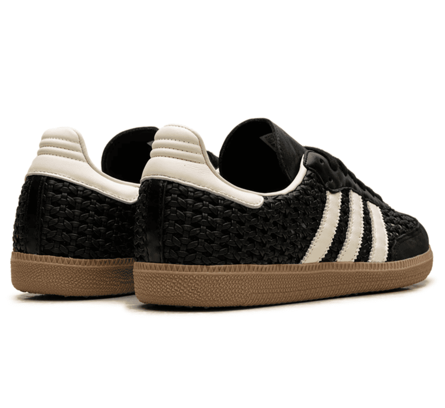 adidas Samba OG Basketweave Black Cream White W HQ9282 Paar hinten