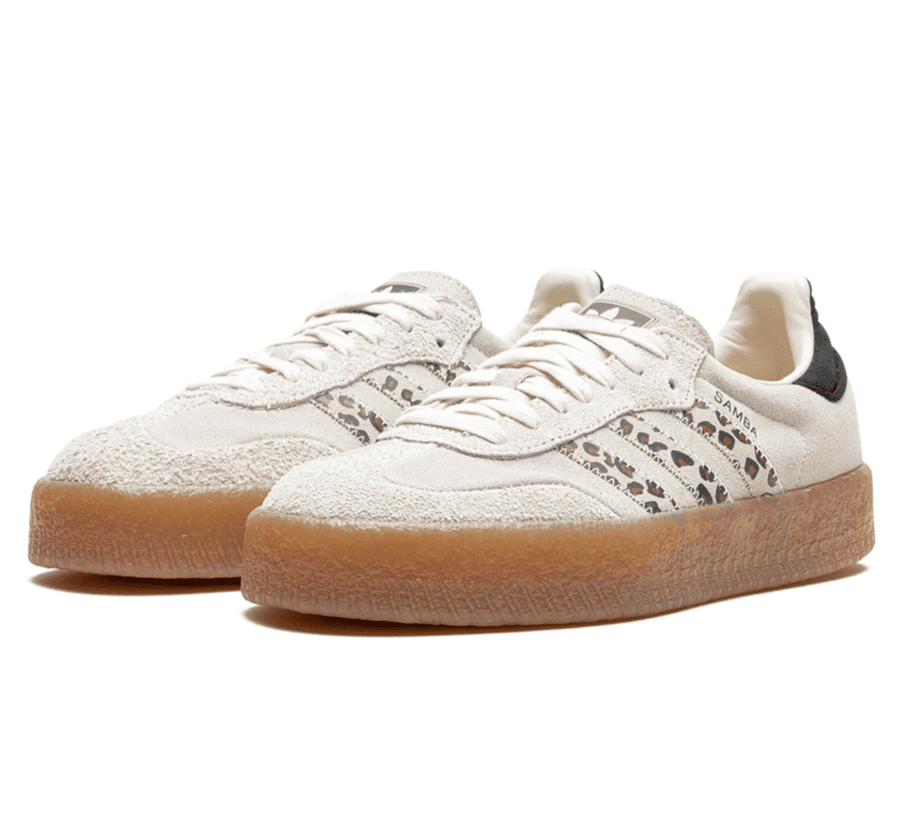 Adidas Sambae Leopard Off White (W) - beiger Sneaker mit Leopard Print