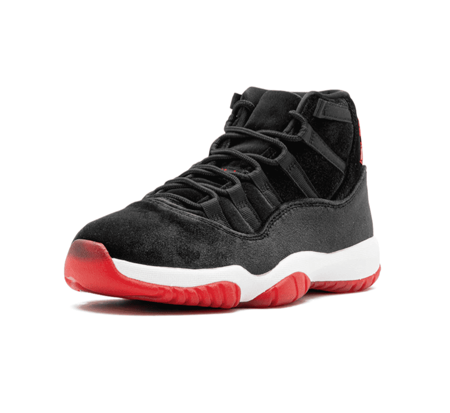 Air Jordan 11 Bred Velvet (W) - schwarz roter Sneaker