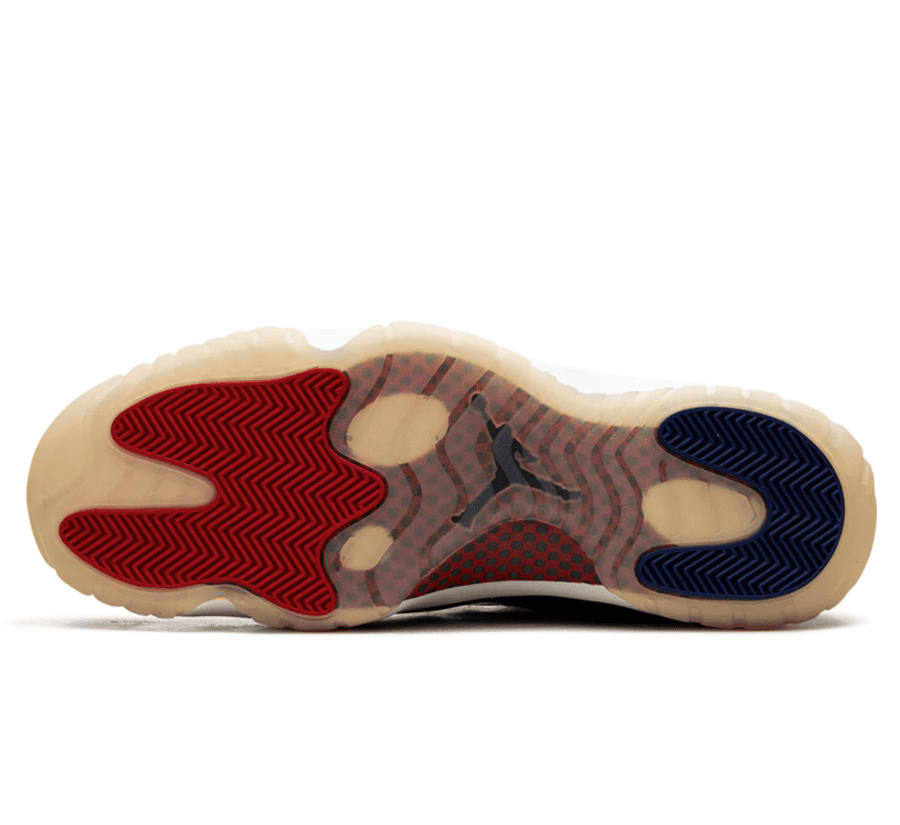 Air Jordan 11 Rare Air - weiß blauer Sneaker