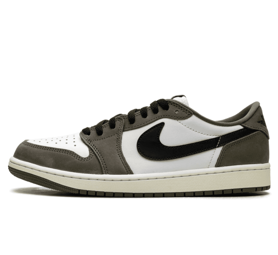 Air Jordan 1 Low OG Medium Olive - weiß grün brauner Sneaker