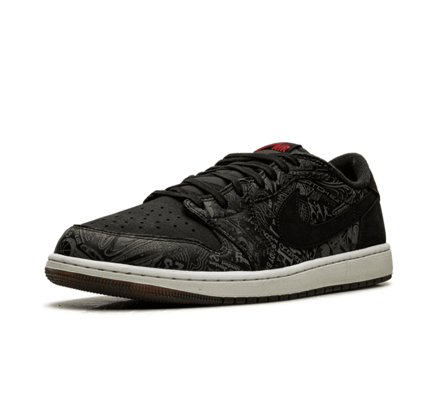 Air Jordan 1 Low OG Laser IV6750-001 einzelner Schuh seitlich