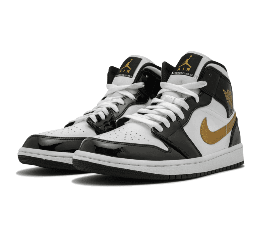 Air Jordan 1 Mid Black Gold