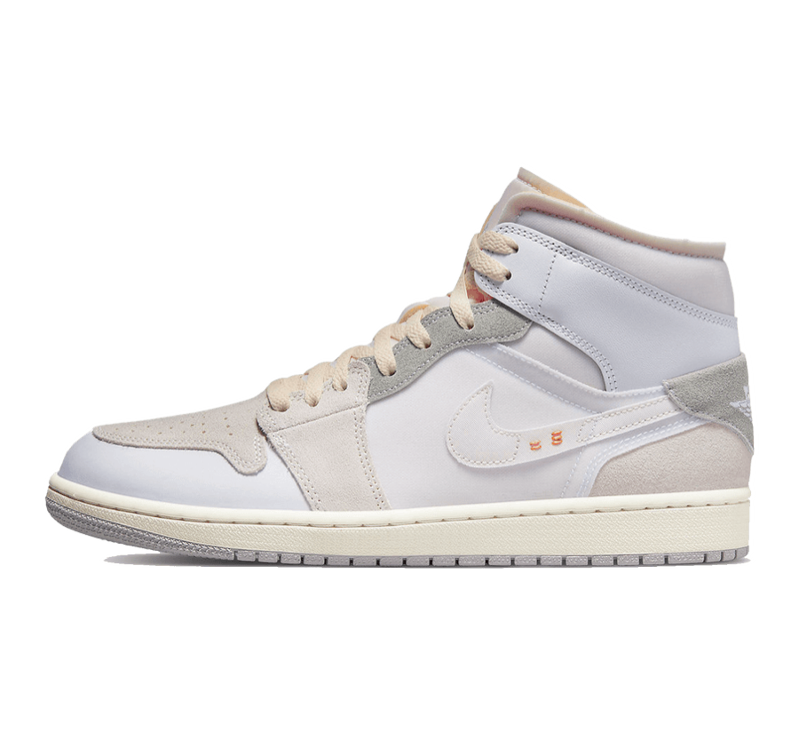 Air Jordan 1 Mid Craft Inside Out White Grey