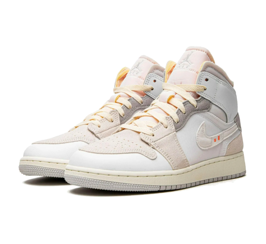 Air Jordan 1 Mid Craft Inside Out White Grey