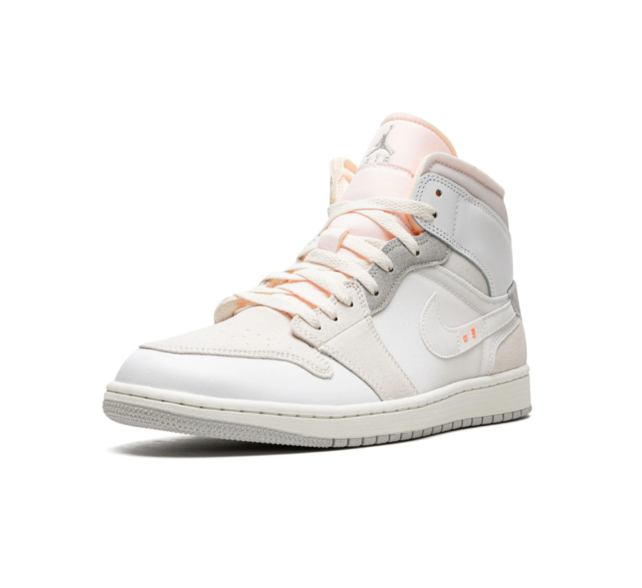 Air Jordan 1 Mid Craft Inside Out White Grey