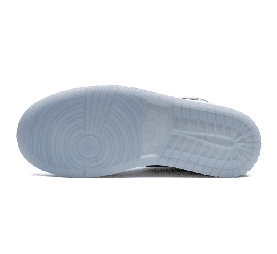 Air Jordan 1 Mid Ice Blue Black Unten Sohle