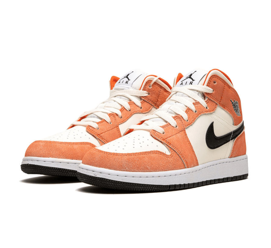Air Jordan 1 Mid Orange Suede