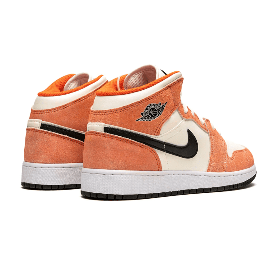 Air Jordan 1 Mid Orange Suede