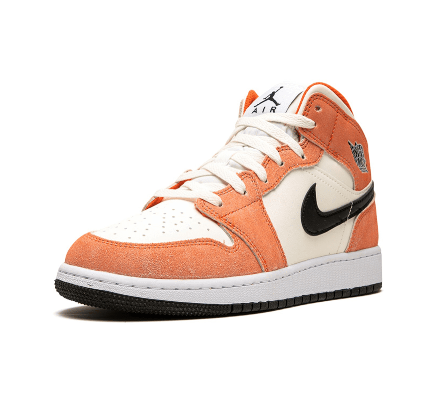 Air Jordan 1 Mid Orange Suede
