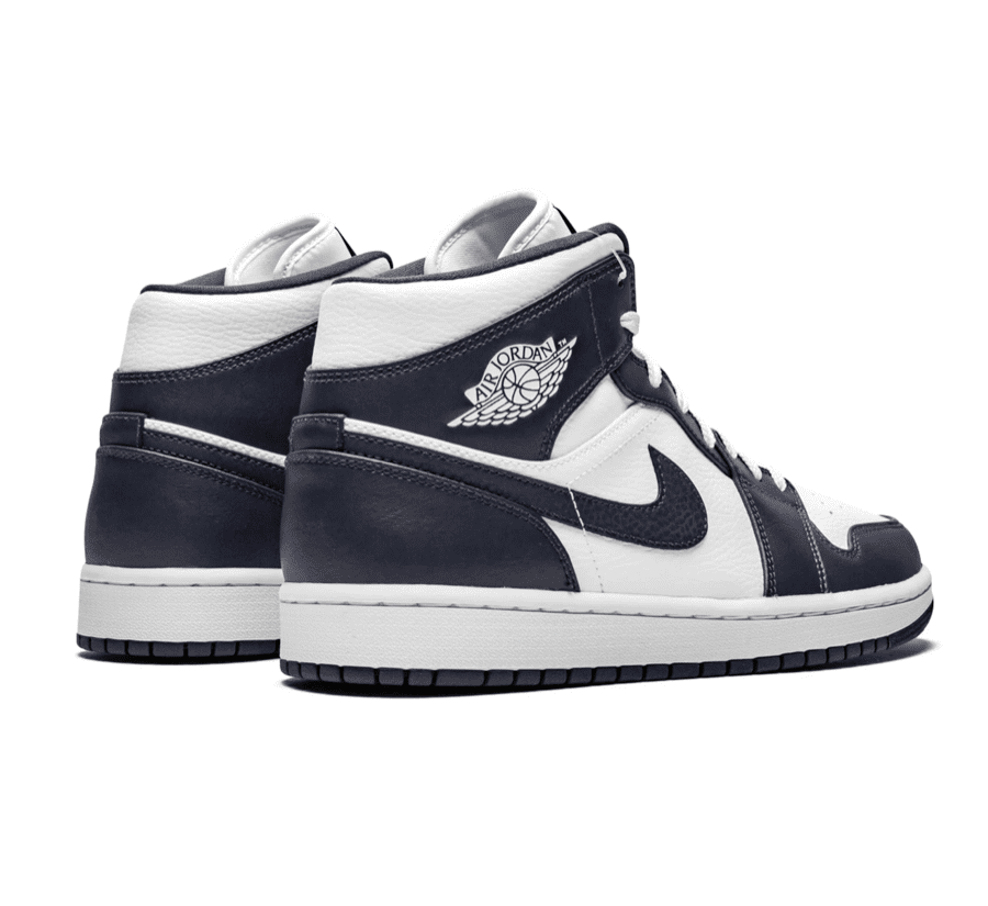 Air Jordan 1 Mid White Metallic Gold Obsidian