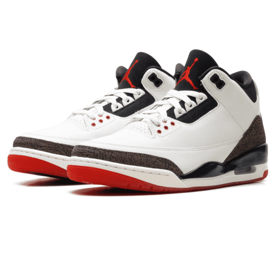Air Jordan 3 World’s Best Dad Seitenansicht mit Elephant Print und sichtbarer Nike Air-Dämpfung