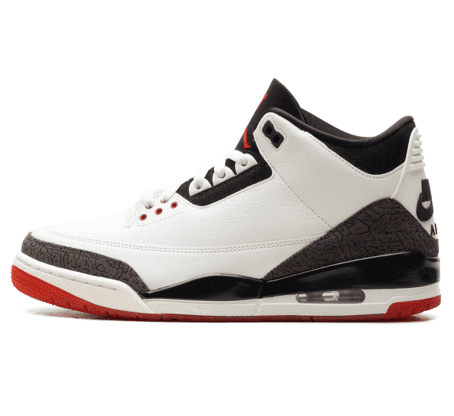 Air Jordan 3 World’s Best Dad Paar vorne Hauptbild Perspective mit beigem Premium-Leder und Wildleder
