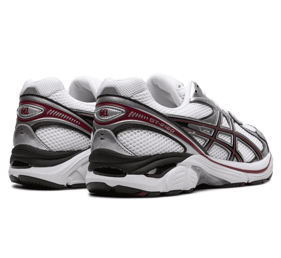 ASICS GT-2160 White Oxblood Sneaker Paar hinten