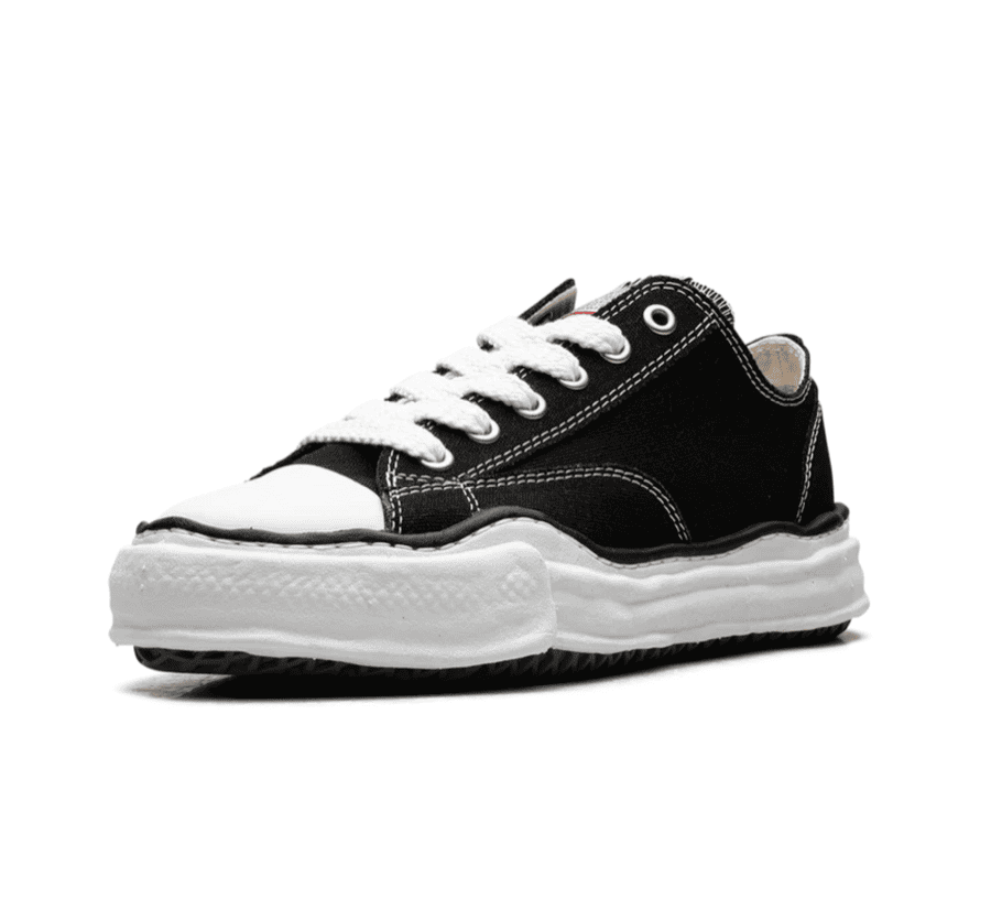 Maison Mihara Yasuhiro Peterson OG Sole Canvas Low Black Sneaker Draufsicht Canvas Upper