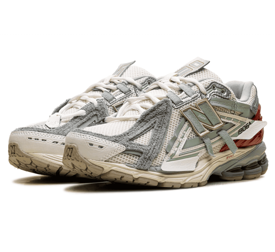 New Balance 1906 Tech Explosion Seitenansicht mit technischem Mesh-Upper und Overlays