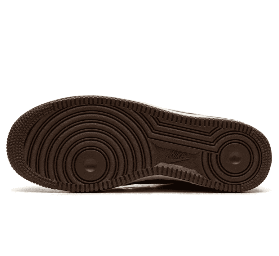 Nike Air Force 1 07 Cacao Wow FZ3592-259 Outsole unten mit dunkelbrauner Gummisohle
