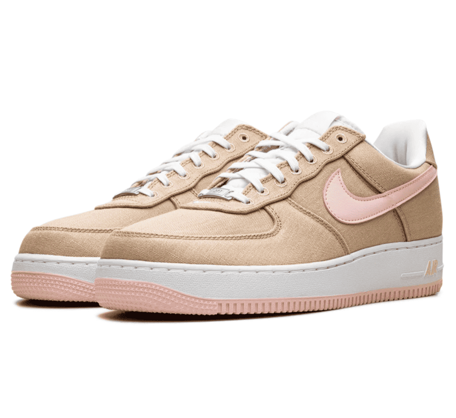 Nike Air Force 1 Low Linen Canvas HV2021-200 seitliche Ansicht mit Atmosphere Swoosh
