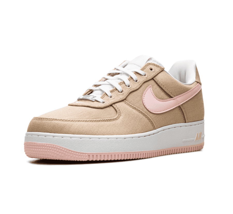 Nike Air Force 1 Low Linen Canvas HV2021-200 einzelner Schuh seitliche Ansicht