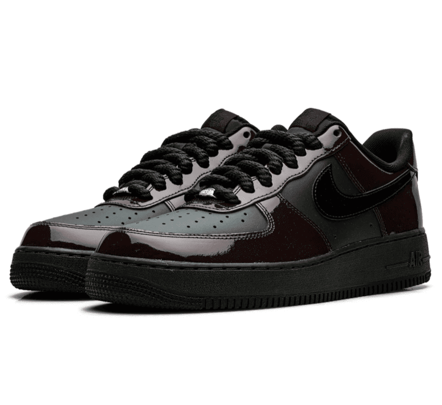 Nike Air Force 1 Low 07 LV8 Patent Beef and Broccoli IX4088-352 seitliche Ansicht mit Patentleder