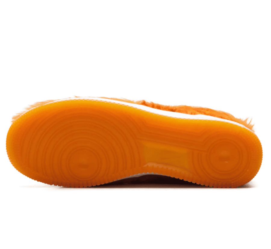 Nike Air Force 1 Low Technicolor Tale Orange Pony Hair Outsole unten