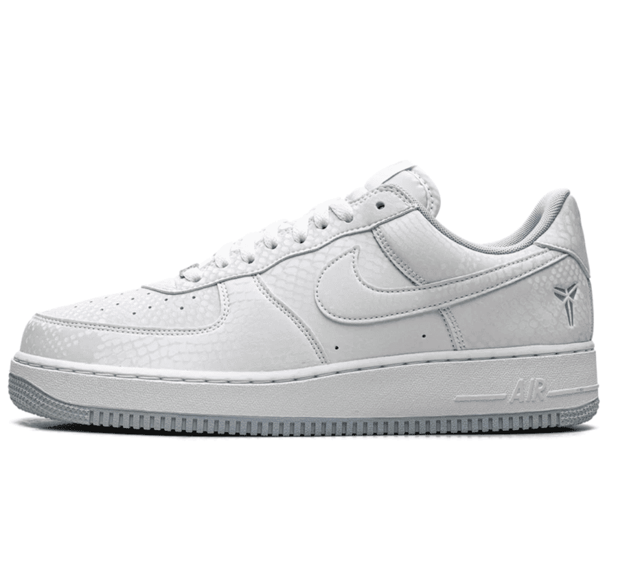 Kobe Bryant x Nike Air Force 1 Low Forever White Armory Blue IB0018-103 Paar vorne Hauptbild Perspective