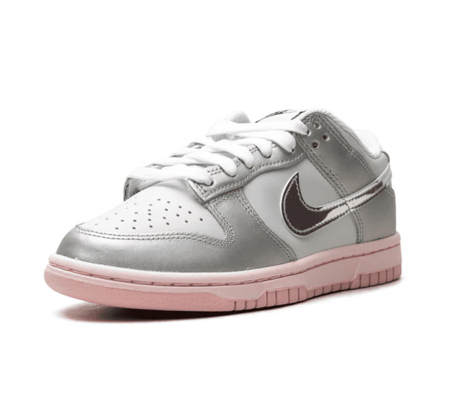 Nike Dunk Low LX Metallic Silver Pink Foam W HM3698-006 einzelner Schuh seitlich