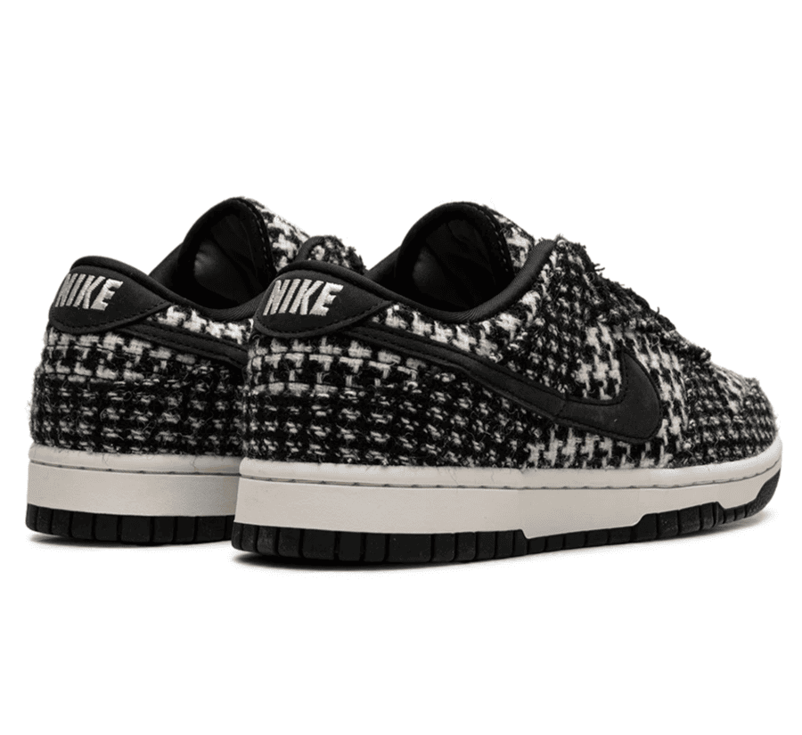 Nike Dunk Low x Harris Tweed "White Black" (W) - schwarz weißer Sneaker