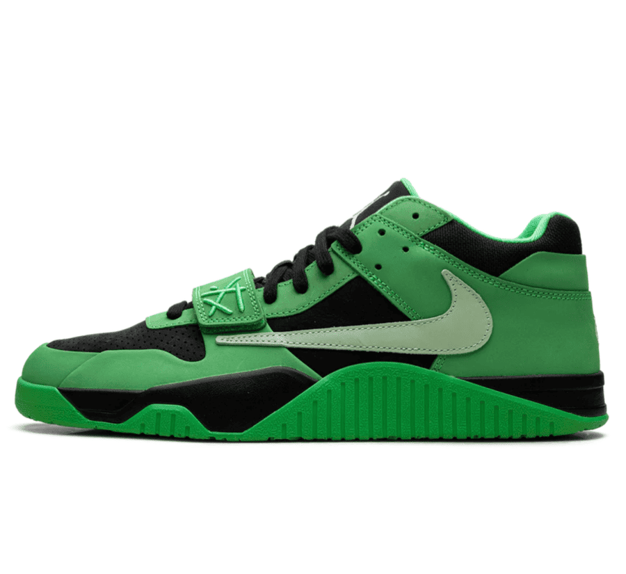 Nike Jumpman Jack x Travis Scott Green Spark Paar vorne Hauptbild Perspective