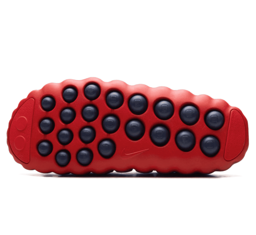 Nike Mind 001 Team Red University Red Outsole unten mit griffigem Profil