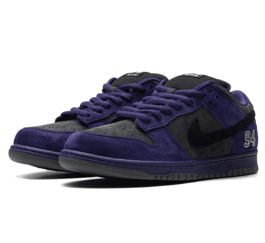 Nike SB Dunk Low x Supreme "94 Ink" - lila blau grauer Sneaker