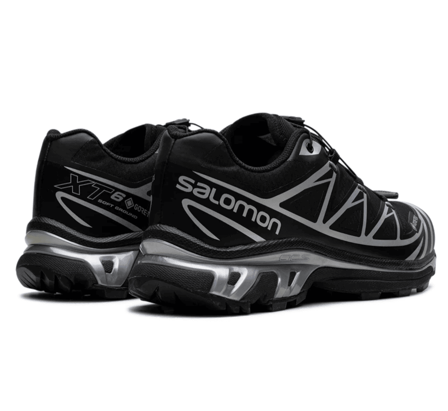 Salomon XT-6 Gore-Tex Black Silver GORE-TEX Sneaker Fersenansicht