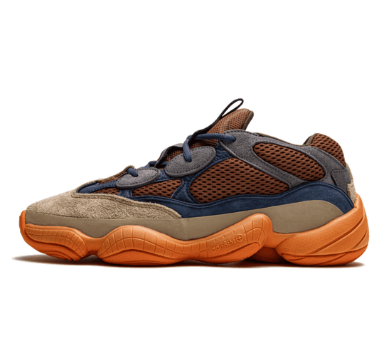 Yeezy 500 Enflame - braun orange blauer Sneaker