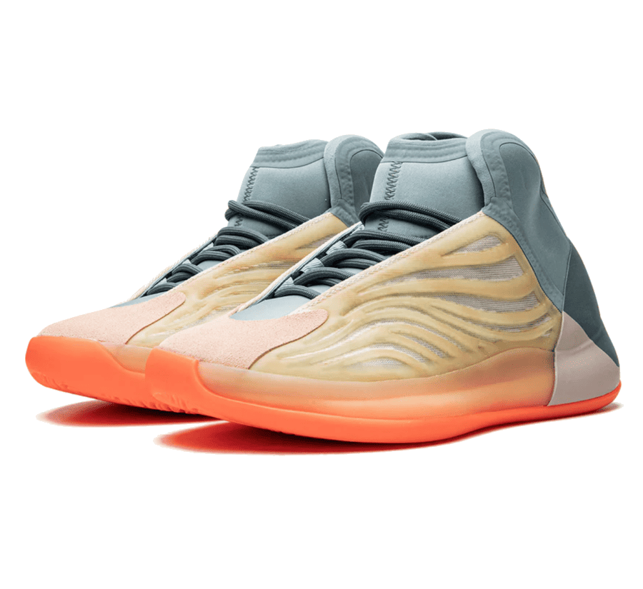 Yeezy QNTM Hi-Res Coral - orange grauer Sneaker