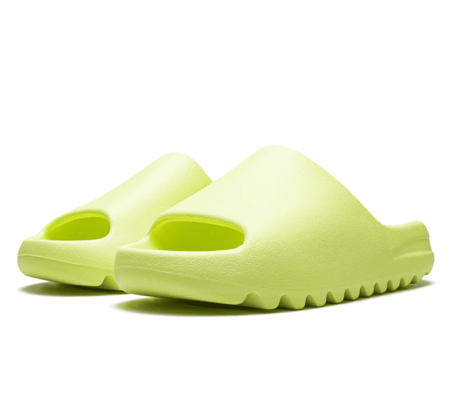 Yeezy Slide Glow Green - grün gelber Sandalen Slide
