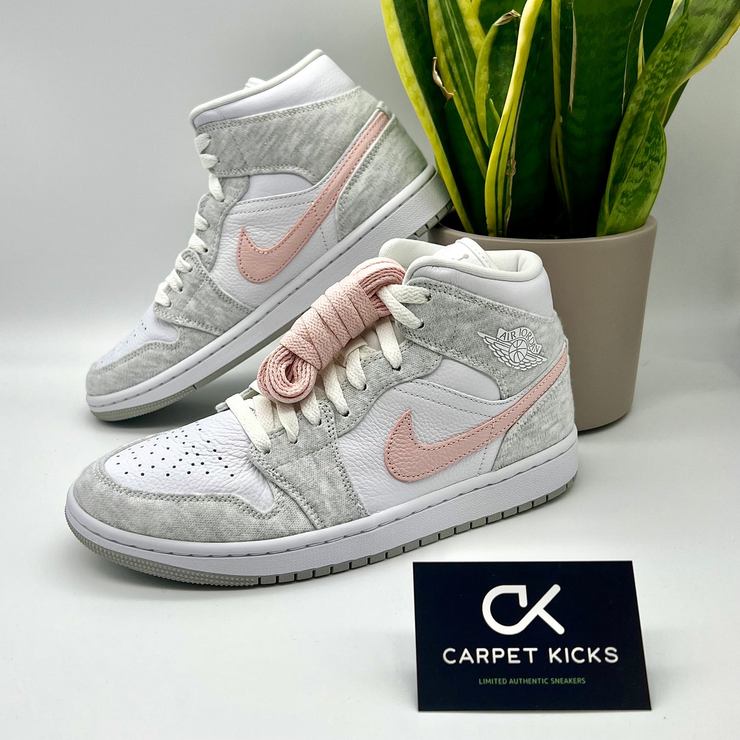 Air Jordan 1 Mid Light Iron (W) - CARPET KICKS