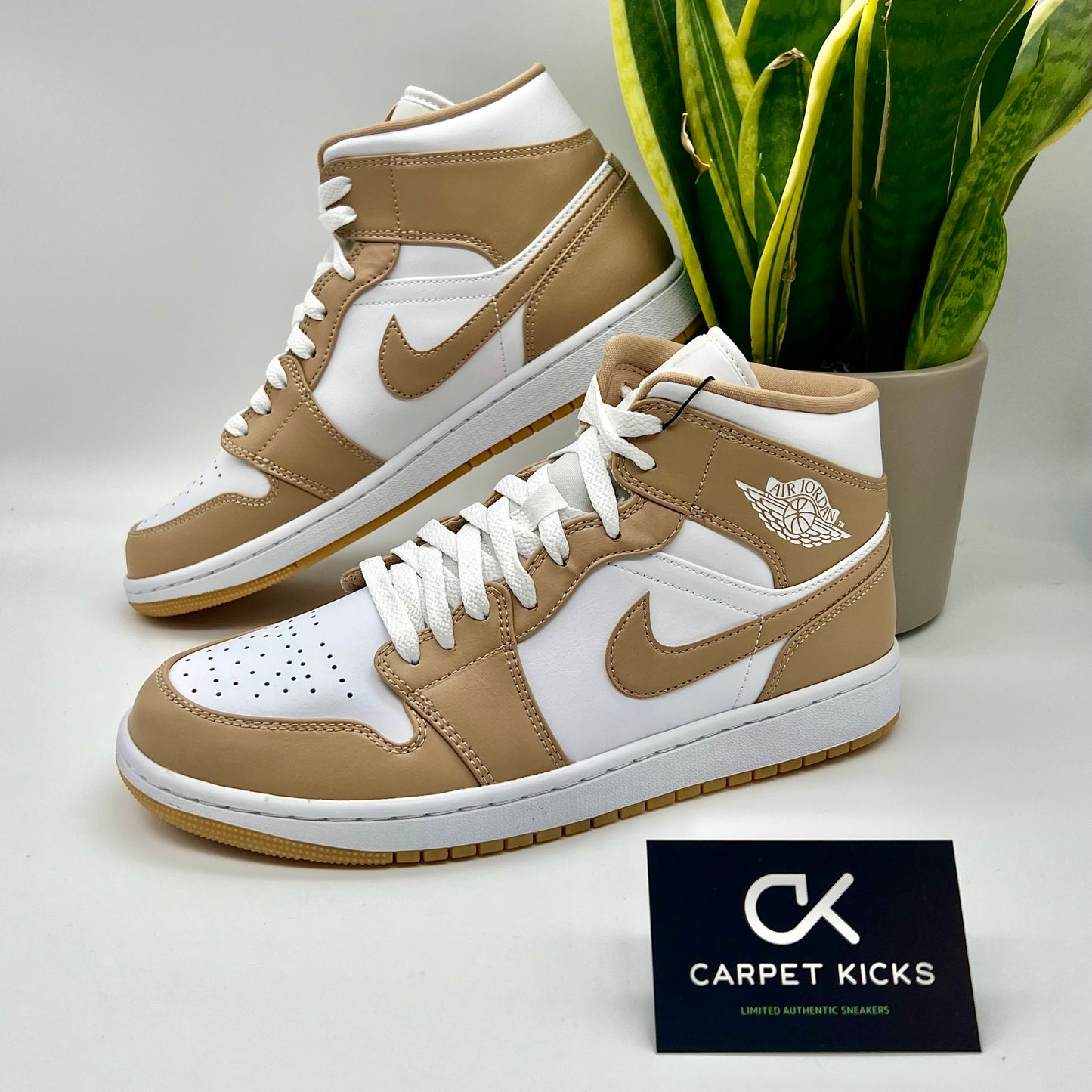 Air Jordan 1 Mid Tan Gum - CARPET KICKS