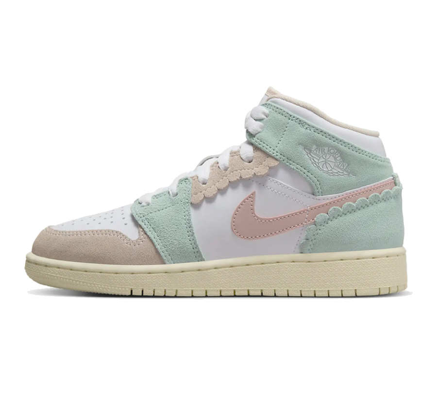 Air Jordan 1 Mid Pink Aqua (GS)