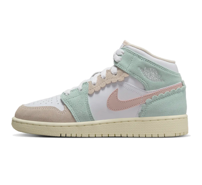 Air Jordan 1 Mid Pink Aqua (GS)