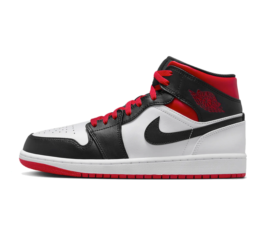 Air Jordan 1 Mid Gym Red Black Toe
