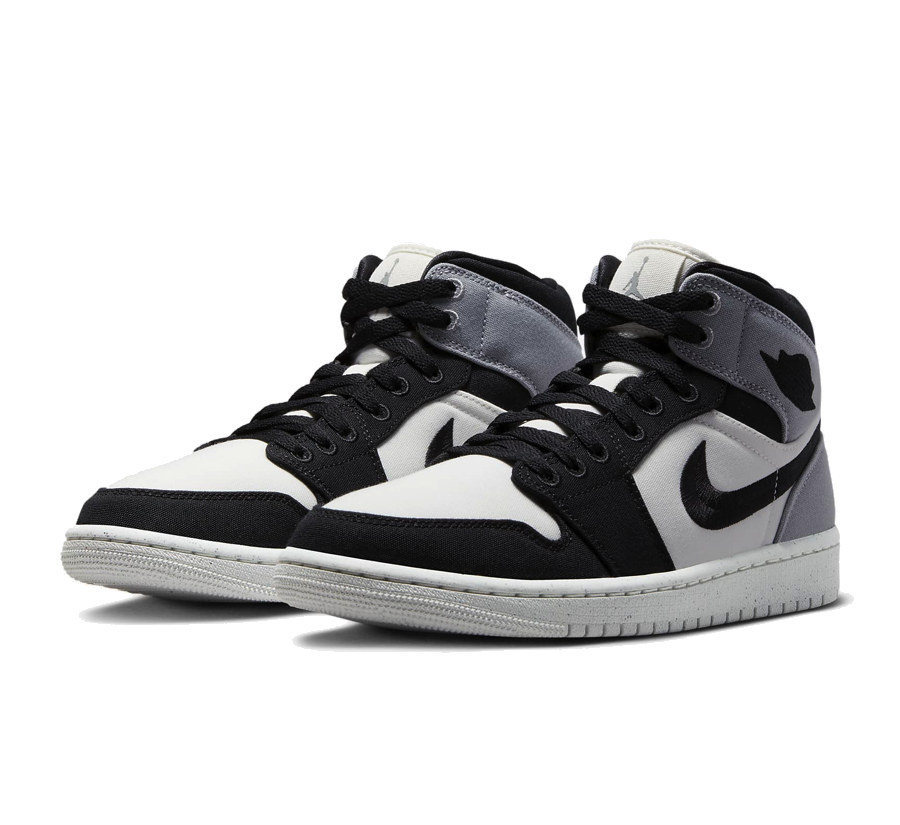 Air Jordan 1 Mid Grey Canvas (W)