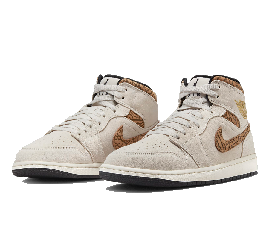 Air Jordan 1 Mid Brown Elephant
