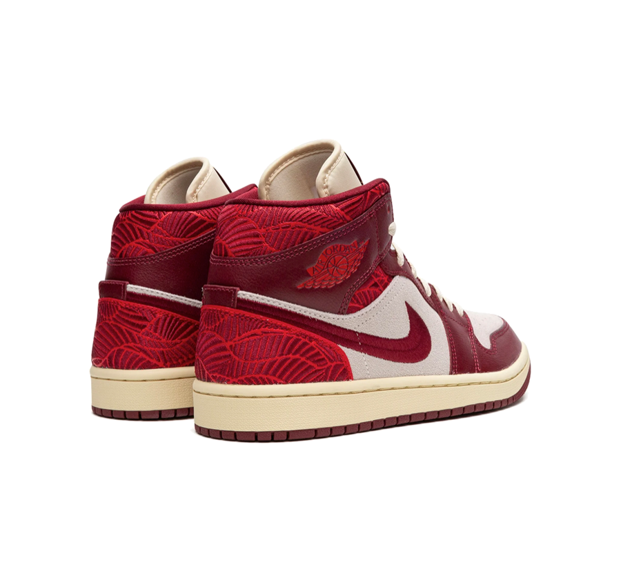 Air Jordan 1 Mid Tiki Leaf Team Red (W)