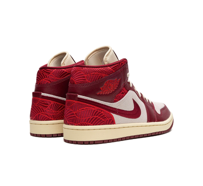 Air Jordan 1 Mid Tiki Leaf Team Red (W)