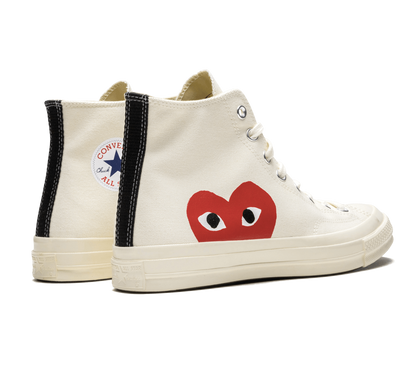 Play Comme des Garçons x Converse Chuck 70 High White