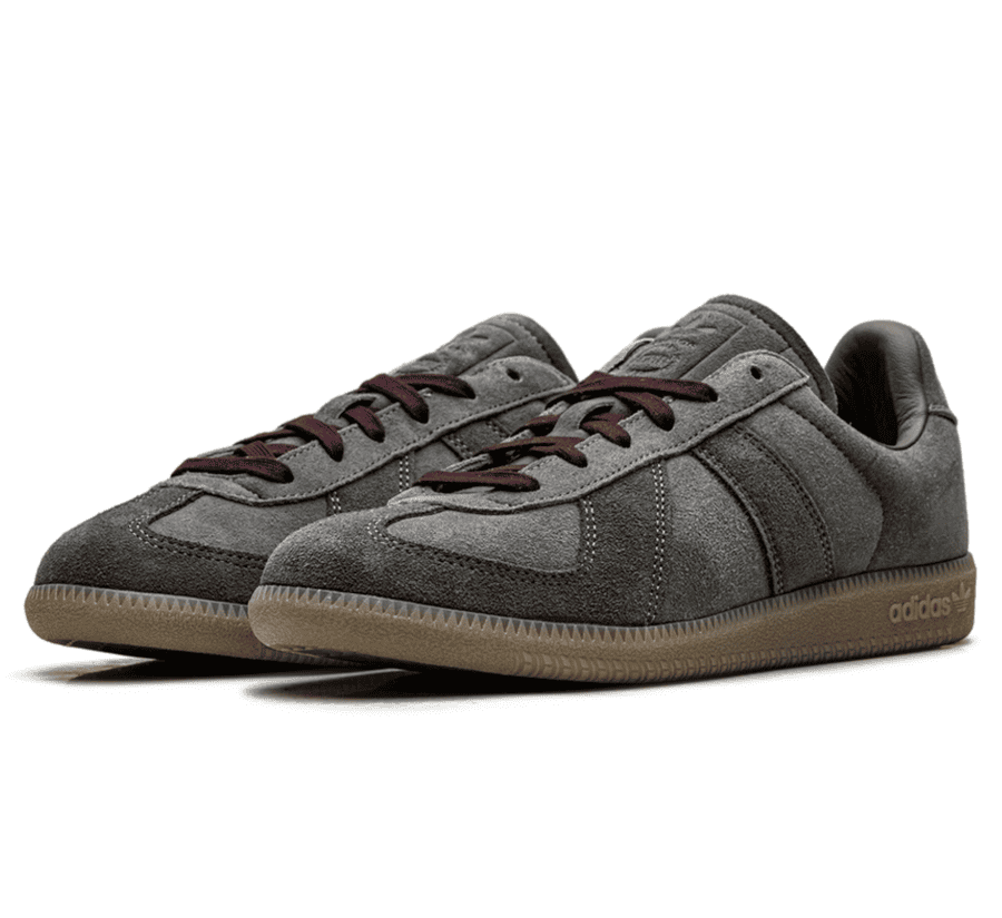 Adidas BW Army Cinder Gum seitliche Ansicht mit tonalem Wildleder und brauner Gummisohle